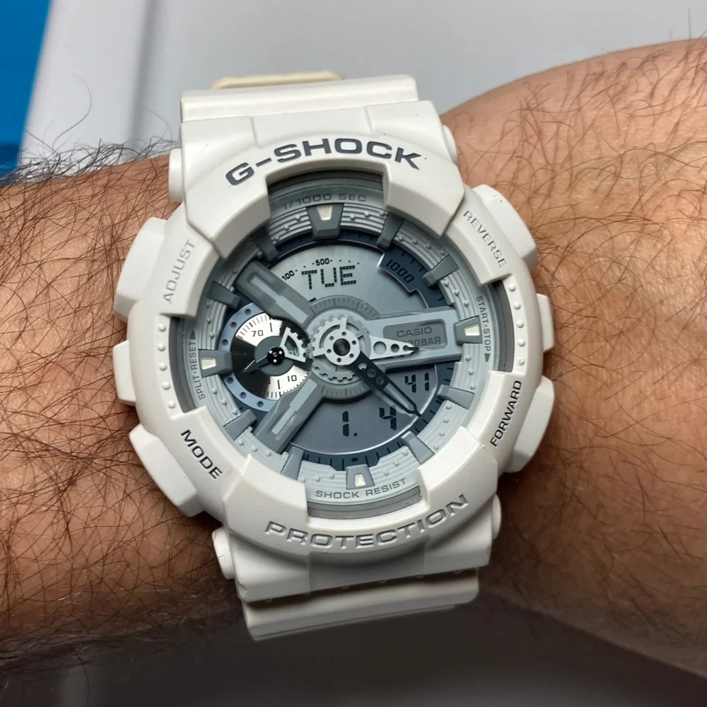 Casio Gshock, GA-110C, off white matte finish, new battery